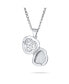 ფოტო #2 პროდუქტის Small BFF Infinity Knot Celtic Heart Lockets For Women Aromatherapy Essential Oil Perfume Diffuser Photo Holder Silver Necklace Pendant