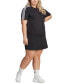 Фото #3 товара Plus Size Essentials 3-Stripes Boyfriend T-Shirt Dress