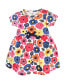 Baby Girls Baby Organic Cotton Dress and Cardigan 2pc Set, Bright Flower