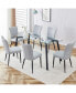 Фото #9 товара Glass Dining Set with 4 Light Grey Chairs