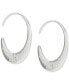 ფოტო #4 პროდუქტის Silver-Tone Medium Pavé Threader Hoop Earrings, 1.25"