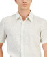 Фото #3 товара Men's Slim-Fit Floral Ditsy-Print Button-Down Linen Shirt