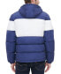 ფოტო #2 პროდუქტის Men's Colorblock Hooded Puffer Jacket