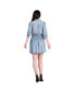 Фото #2 товара Women's Tencel Smocked Waist Midi Shirt Dress