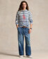 Men's Striped Big Pony Hooded T-Shirt Clancy Blue/nevis, S - фото #4