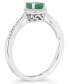 Emerald (1/2 ct. t.w.) and Diamond Accent Ring in Sterling Silver (Also Available in Aquamarine)