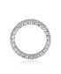 Sterling Silver with Rhodium Plated Clear Round Cubic Zirconia Curved Eternity Ring