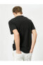 4sam10274hk 999 Siyah Erkek Jersey Kısa Kollu Basic T-shirt