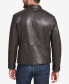 Фото #2 товара Men's Leather Moto Jacket, Created for Macy's