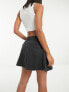 ASOS DESIGN pleated mini skirt in washed black 34 - фото #7