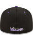 Фото #5 товара Men's Black, Purple Minnesota Vikings Two-Tone Flipside 59Fifty Fitted Hat