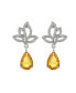 ფოტო #1 პროდუქტის Silver-Tone Peridot Accent Tear Drop Earrings