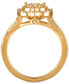 ფოტო #4 პროდუქტის Diamond Pear Shaped Halo Cluster Ring (1/2 ct. t.w.) in 14k Gold