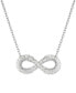 Фото #1 товара Swarovski rhodium-Plated Crystal Infinity Pendant Necklace, 15" + 2-3/4" extender
