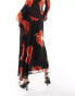 Фото #6 товара Forever New sheer ruffle co-ord maxi skirt in dark floral