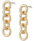 Фото #4 товара Gold-Tone Chain Link Linear Drop Earrings