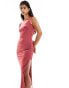 Pieces sleeveless jersey midaxi dress in red stripe Rot gestreift, S - EU 36 - фото #4