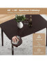 Фото #4 товара 48 Inch Solid Wood Dining Table with Rubber Wood Supporting Legs for Kitchen Dining Room
