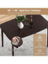 Фото #3 товара 48 Inch Solid Wood Dining Table with Rubber Wood Supporting Legs for Kitchen Dining Room