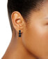 ფოტო #2 პროდუქტის Onyx Mixed-Cut Three Stone Drop Earrings in Sterling Silver