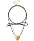 ფოტო #1 პროდუქტის Heart Chain & Cord Pendant Necklace, 20-1/2" + 3" extender