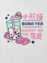 Kids Boba Tea Graphic Boxy Crop Tee