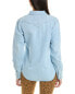 Mother Denim The Ex Rodeo Linen-Blend Shirt Women's Blue Xs