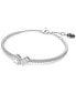 ფოტო #2 პროდუქტის Silver-Tone Mesmera Crystal Bangle Bracelet