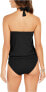 Michael Michael Kors 283914 Iconic Blouson Halter Tankini Top Black, Size MD