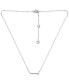 ფოტო #3 პროდუქტის Cubic Zirconia Solitaire Bar Pendant Necklace, 16" + 2" extender, Created for Macy's