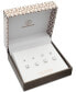 ფოტო #2 პროდუქტის 4-Pc. Set Cubic Zirconia Princess Stud Earrings in Sterling Silver, Created for Macy's