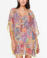 Фото #2 товара BLEU by Rod Beattie 281520 Pompom Trim Cover-Up in Multi, Size Large
