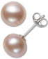 ფოტო #1 პროდუქტის Cultured Freshwater Button Pearl (8-9mm) Stud Earrings