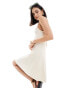 Фото #1 товара Vero Moda knitted racer swing dress in cream