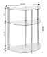 Фото #4 товара 23" Glass Designs2Go 3 Tier Half-Circle Entry Table