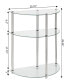 Фото #4 товара Designs2Go Classic Glass 3 Tier Half-Circle Entryway Hall Table