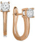 ფოტო #2 პროდუქტის Diamond Leverback Hoop Earrings (1/2 ct. t.w.) in 10k White Gold