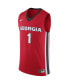 Men's #1 Red Georgia Bulldogs Replica Jersey