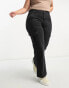 Фото #4 товара DTT Plus Elle high waisted wide leg cargo jeans in washed black