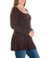 ფოტო #4 პროდუქტის Women's Plus Size Poised Swing Tunic Top