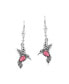 Фото #1 товара Sterling Silver Women's Drop & Dangle Earrings Genuine Gemstone Hummingbird Design