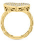 ფოტო #4 პროდუქტის EFFY® Diamond Pavé Heart Chain Link Ring (3/4 ct. t.w.) in 14k Gold