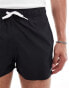 adidas Swim 3 stripe shorts in black