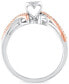 ფოტო #2 პროდუქტის Diamond 1/5 ct. t.w. Ring in Sterling Silver and 10K Rose Gold