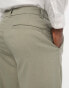 New Look relaxed pleat front trousers in khaki