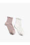 Фото #2 товара Носки Koton Basic 2-Li Socks Frill Detail