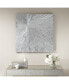 Sunburst Silver-Tone Resin Dimensional Box Wall Art