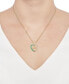 ფოტო #3 პროდუქტის Emerald (3/8 ct. t.w.) & Diamond (1/8 ct. t.w.) Mom 18" Pendant Necklace in 14k Gold