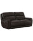 Фото #5 товара CLOSEOUT! Summerbridge 84" 2-Pc. Leather Sectional Sofa with 2 Power Reclining Chairs, Power Headrests and USB Power Outlet