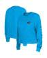 Фото #1 товара Women's Blue Carolina Panthers Thermal Crop Long Sleeve T-shirt